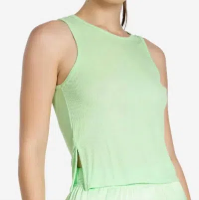 Michael Lauren Huntington Tank Top W/ Side Slit Light Green In Multi