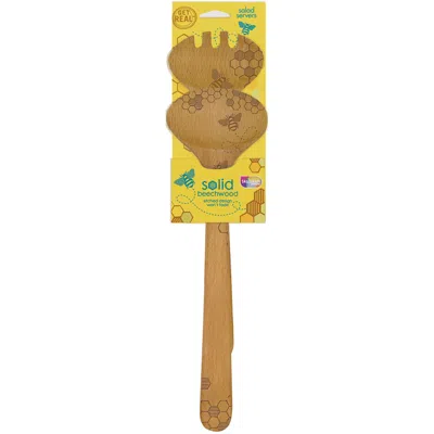 Talisman Designs Laser Etched Beechwood Salad Serving Set, Honey Bee Collection, Set Of 2 In Multi