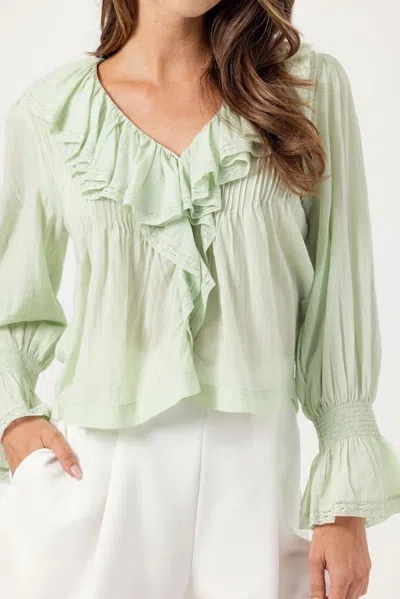 Sundays Ophelia Top In Mint Green In Multi