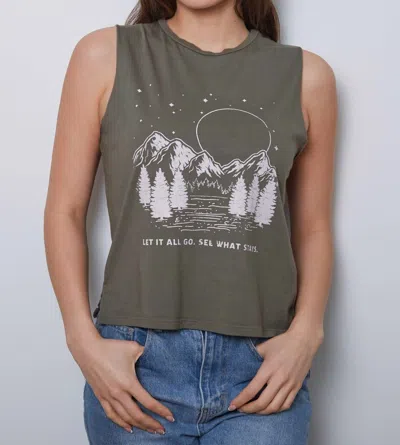 Good Hyouman Let It All Go See What Happens Tee In Olive In Multi
