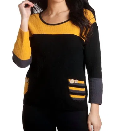 French Kyss Boucle Striped Pocket Sweater In A/s In Multi