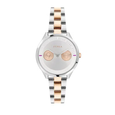 Furla Women's Metropolis Silver Dial Stainless Steel Watch In Silver