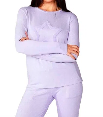 French Kyss Crew With Star In Lilac In Blue
