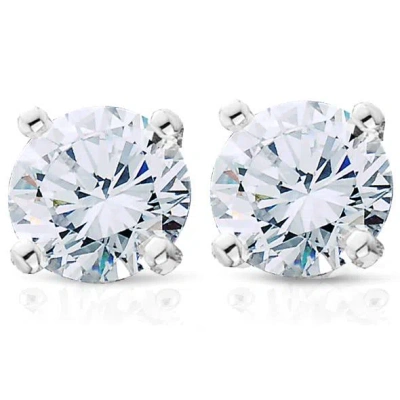 Pompeii3 3/4ct Diamond Studs Earrings 14k White Gold In Multi