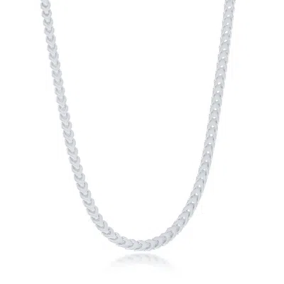 Simona Franco Chain 3mm Sterling Silver Or Gold Plated Over Sterling Silver 24" Necklace In Silver