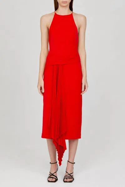 Acler Bercy Dress In Cherry In Multi