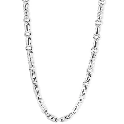 Pompeii3 Heavy Men's (119g) Solid 14k White Gold 6.5mm Flexible Link 24 " Necklace In Multi