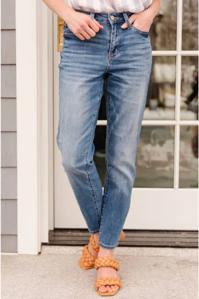 Ave Shops High Waist Slim Fit Jean In Medium Wash In Multi