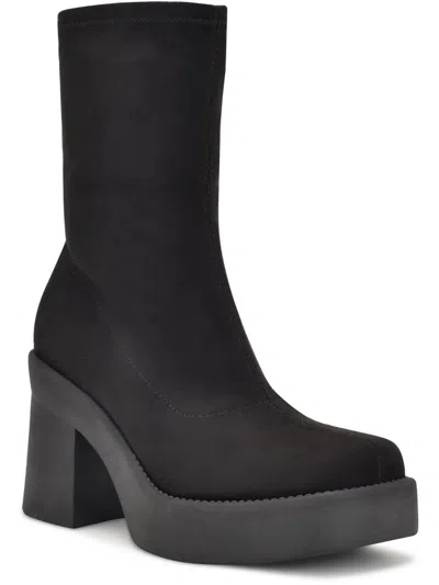 Nine West Gerri 3 Womens Patent Square Toe Mid-calf Boots In Multi