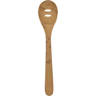 Talisman Designs Beechwood Slotted Spoon, Honey Bee Collection, Set Of 1 In Multi