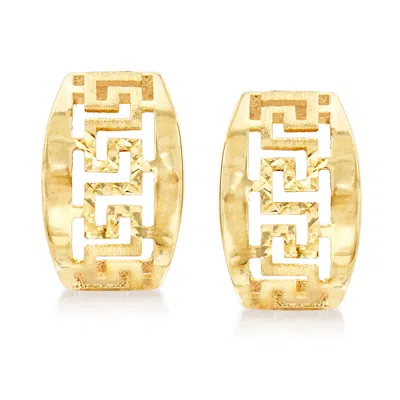 Ross-simons 14kt Yellow Gold Greek Key Earrings In Yellow
