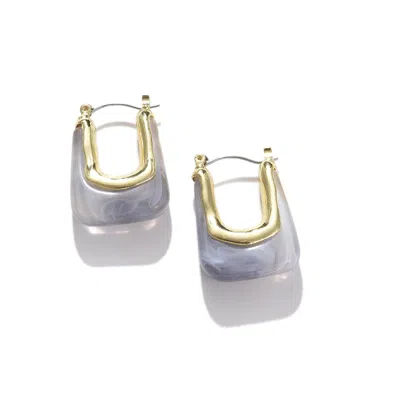 Sohi Grey Contemporary Studs Earrings In Multi