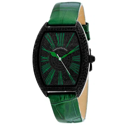 Christian Van Sant Women's Black Dial Watch In Black