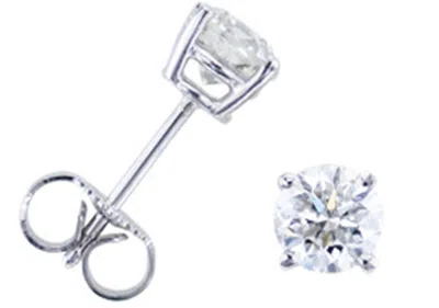 Pompeii3 3/8ct Round Diamond Studs Earrings 14k White Gold In Multi
