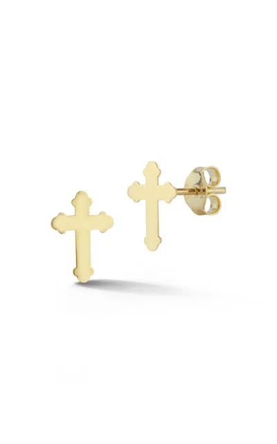 Ember Fine Jewelry 14k Italian Gold Cross Stud Earrings In Multi