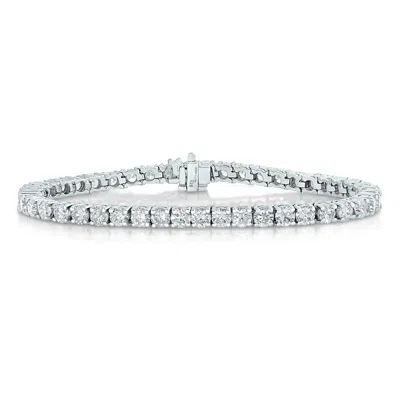 Vir Jewels 2 Cttw Lab Grown Diamond Tennis Bracelet 14k White Gold Classic Prong Round 7 Inch In White