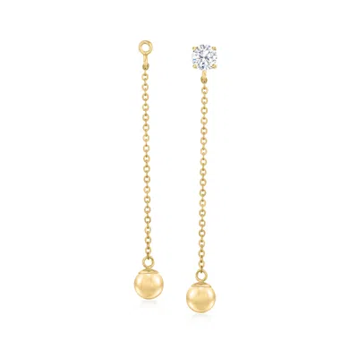 Ross-simons 14kt Yellow Gold 6mm Ball Drop Earring Jackets In Yellow