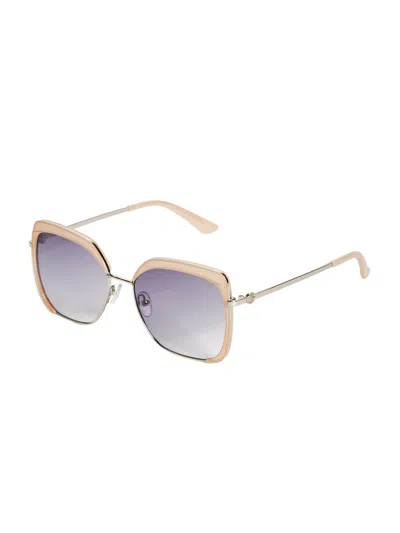 Guess Factory Square Combination Sunglasses In Silver