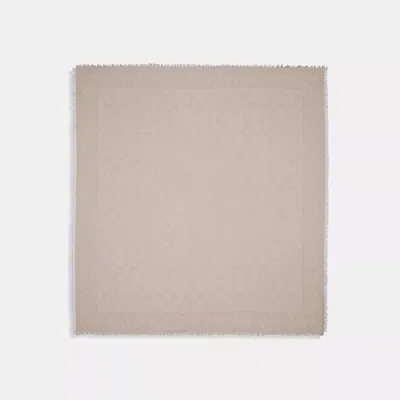 Coach Outlet Signature Oversized Square Scarf In White