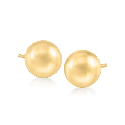Ross-simons Italian 8mm 18kt Yellow Gold Ball Stud Earrings In Yellow