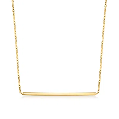 Rs Pure By Ross-simons Italian 14kt Yellow Gold Bar Necklace In Multi