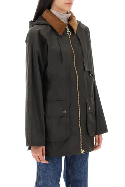 Barbour 'highclere Wax' Jacket In Green