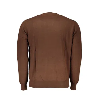 Harmont & Blaine Elegant Crew Neck Embroidered Sweater In Brown