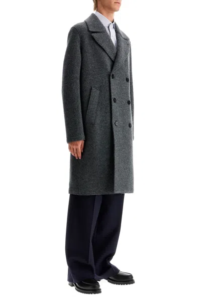 Harris Wharf London Cappotto Doppiopetto In Lana Cotta In Grey