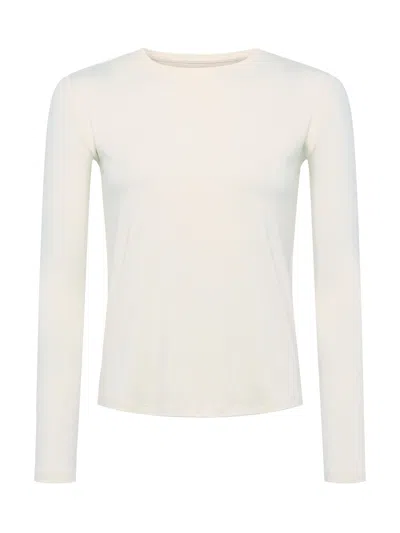 L Agence Tess Long Sleeve Tee In Vintage White