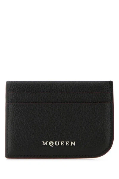 Alexander Mcqueen Black Leather Wallet By  In Black