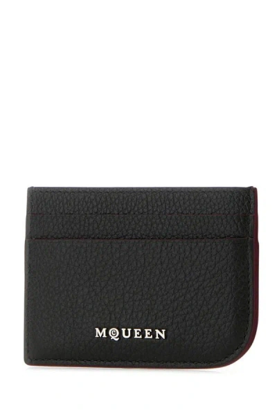 Alexander Mcqueen Black Leather Wallet By  In Black