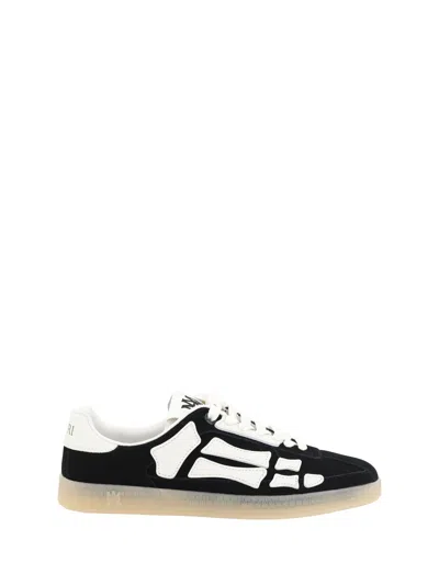 Amiri Pacific Bones Sneakers In Leather In Black