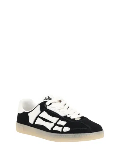 Amiri Pacific Bones Sneakers In Leather In Black