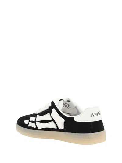 Amiri Pacific Bones Sneakers In Leather In Black