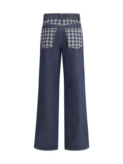 Amiri Wide Leg Jeans In Multicolor