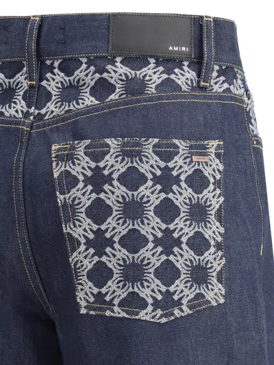 Amiri Wide Leg Jeans In Multicolor