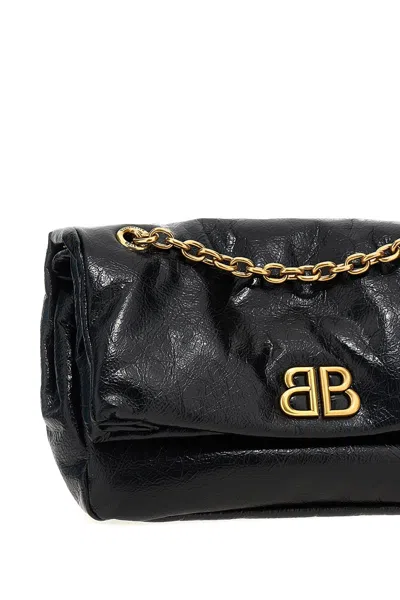 Balenciaga Medium Monaco Chain-strap Shoulder Bag In Black