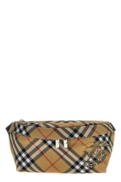 Burberry Technical Fabric Belt Bag In Cream