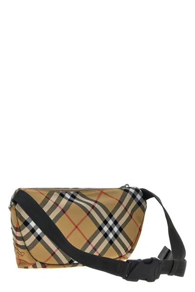 Burberry Technical Fabric Belt Bag In Cream