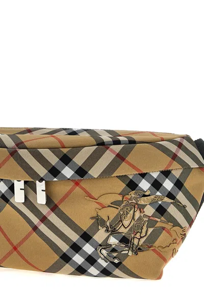 Burberry Technical Fabric Belt Bag In Cream