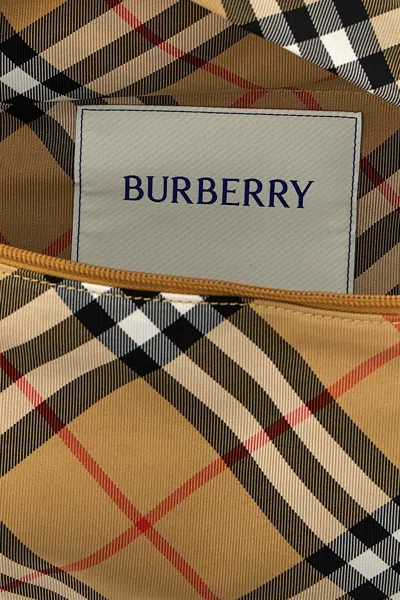 Burberry Technical Fabric Belt Bag In Cream