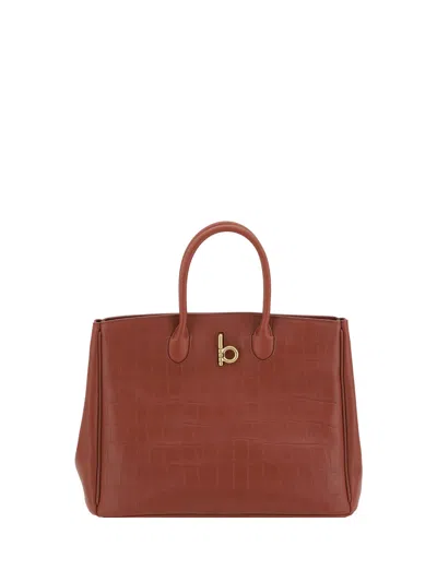 Burberry Croco Leather Tote Bag With Gold Hardware In Multicolor