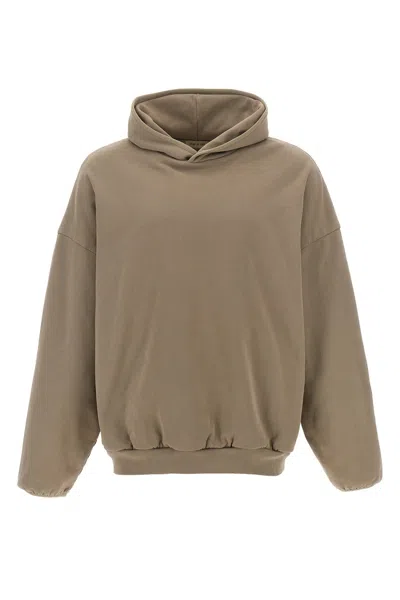 Fear Of God Kangaroo Pocket Relaxed Fit Hoodie In Brown