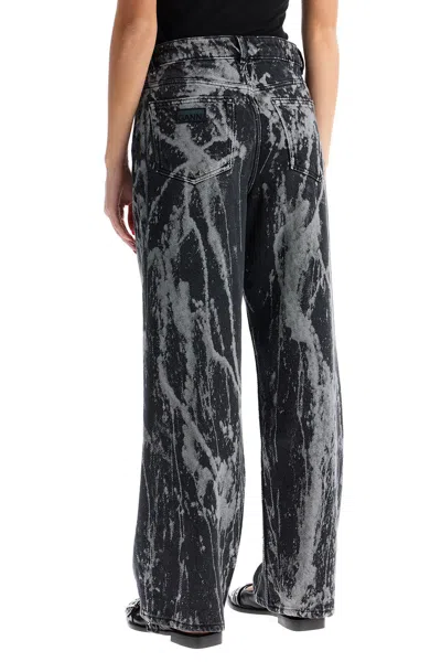 Shop Ganni Tie-dye Jeans Women In Black
