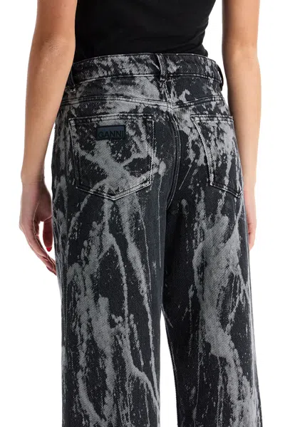 Shop Ganni Tie-dye Jeans Women In Black