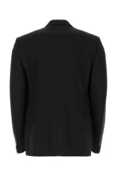 Givenchy Black Stretch Wool Blend Blazer In Black