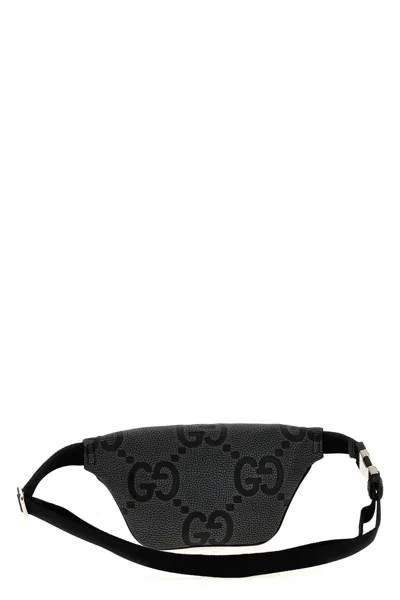 Gucci Men 'jumbo Gg' Fanny Pack In Gray