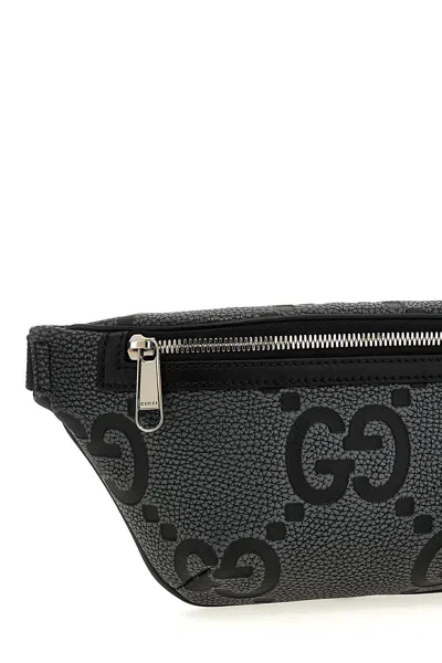 Gucci Men 'jumbo Gg' Fanny Pack In Gray