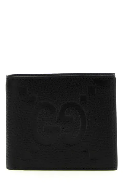 Gucci Men 'jumbo Gg' Wallet In Black