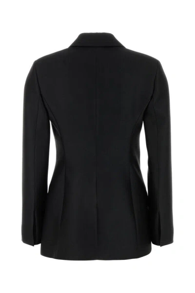 Gucci Women Black Wool Blend Blazer In Black